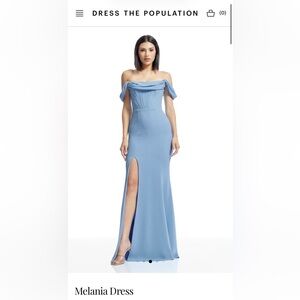 Dress the Population Melania Dress - Sky Blue